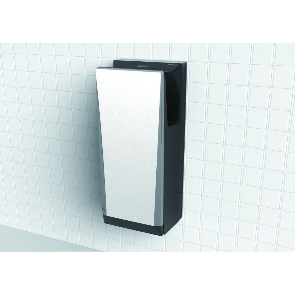 Mitsubishi Jet Towel Slim Heated Wave i01 Hand Dryer - Silver