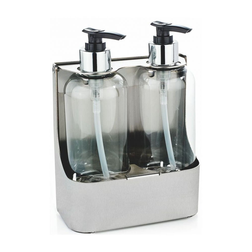 Prestige Double Hand Wash Holder Made of Brushed Stainless Steel 250 ml