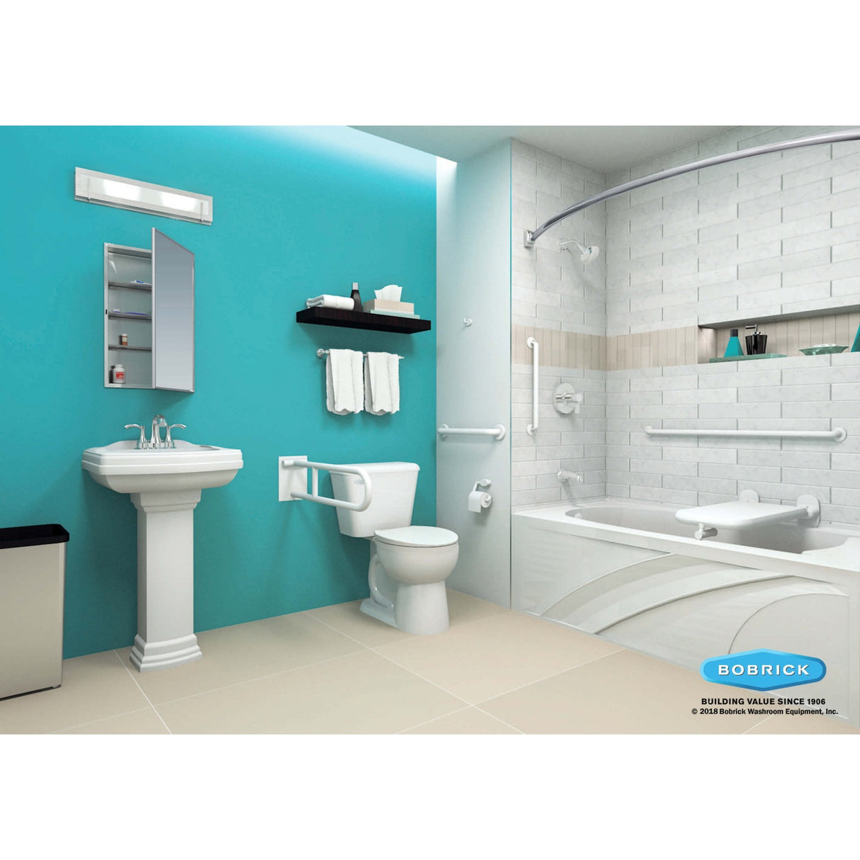 B-49916 Maniglia a discesa rivestita in vinile da 708 mm