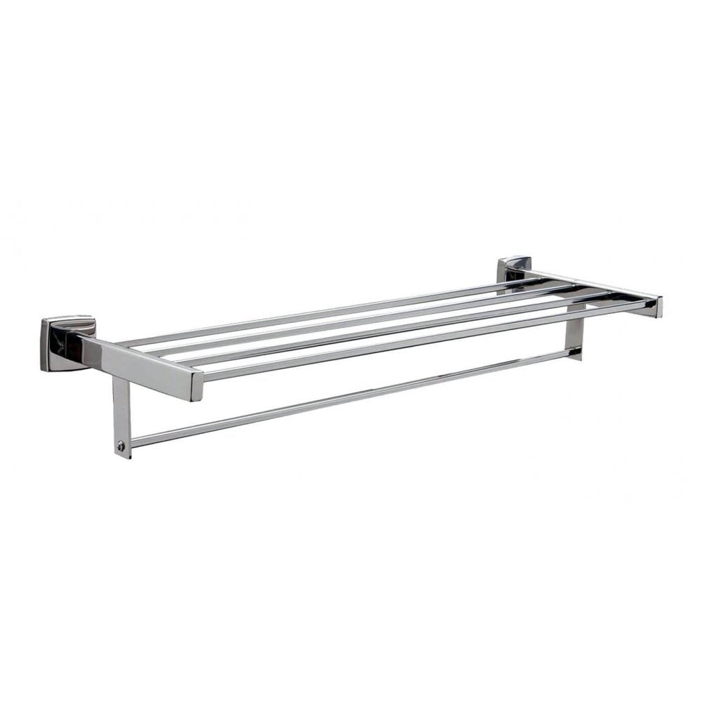 B-676 Mensola portasciugamani cromata con barre quadrate