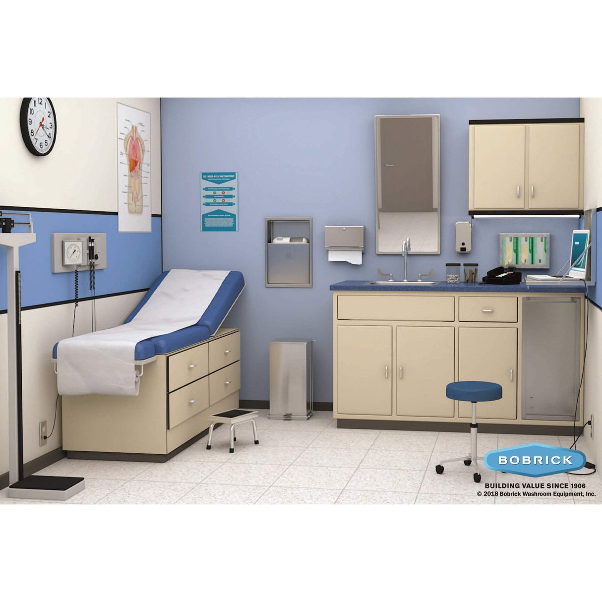 B-7816 Postazione di lavoro pieghevole in acciaio inossidabile