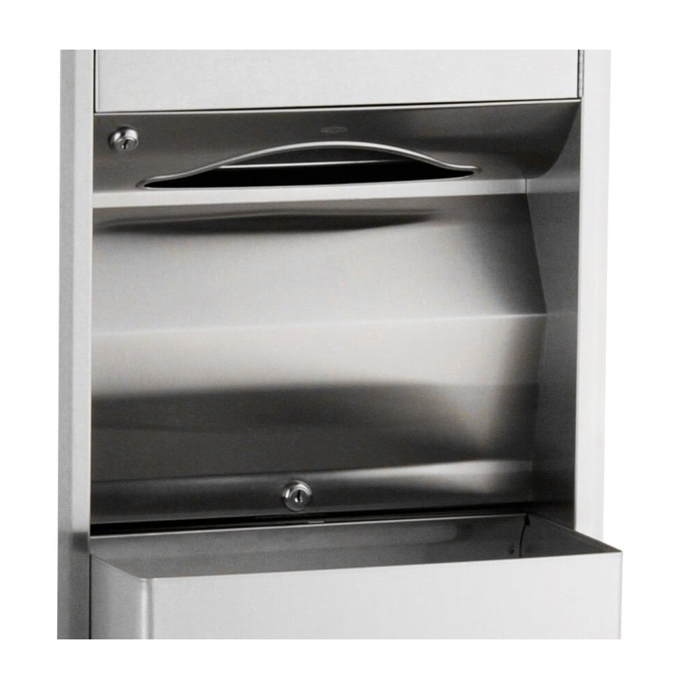 B-3944 Recessed Paper Towel Dispenser and 45.5L Bin Combination Unit