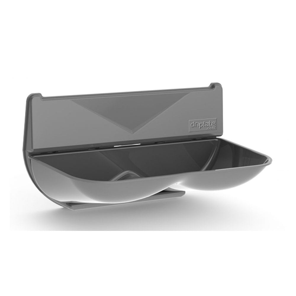 driplate® Bac de récupération d'eau pour sèche-mains - Gris