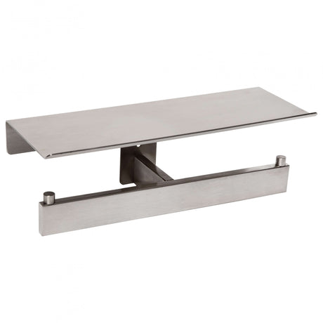 Porte-rouleau de papier toilette double avec étagère