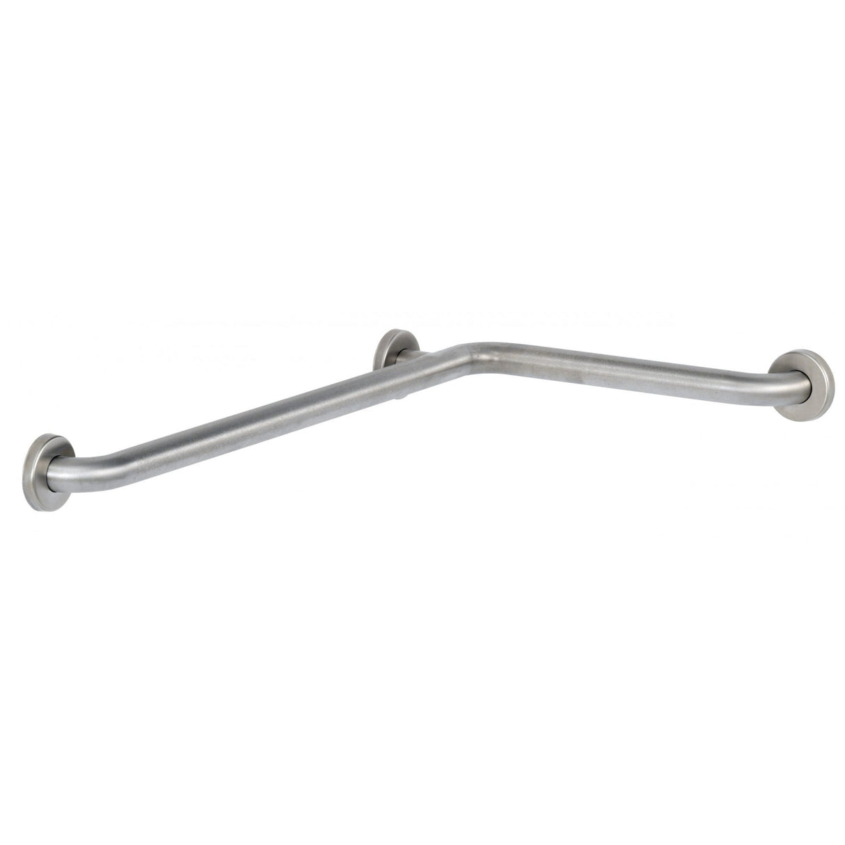 B-6861.99 Maniglia per doccia a due pareti, a forma di L, in acciaio inossidabile, diametro 38 mm, con superficie di presa pallinata (500 x 885 mm)