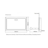 Stainless Steel Horizontal Recessed Baby Changing Station