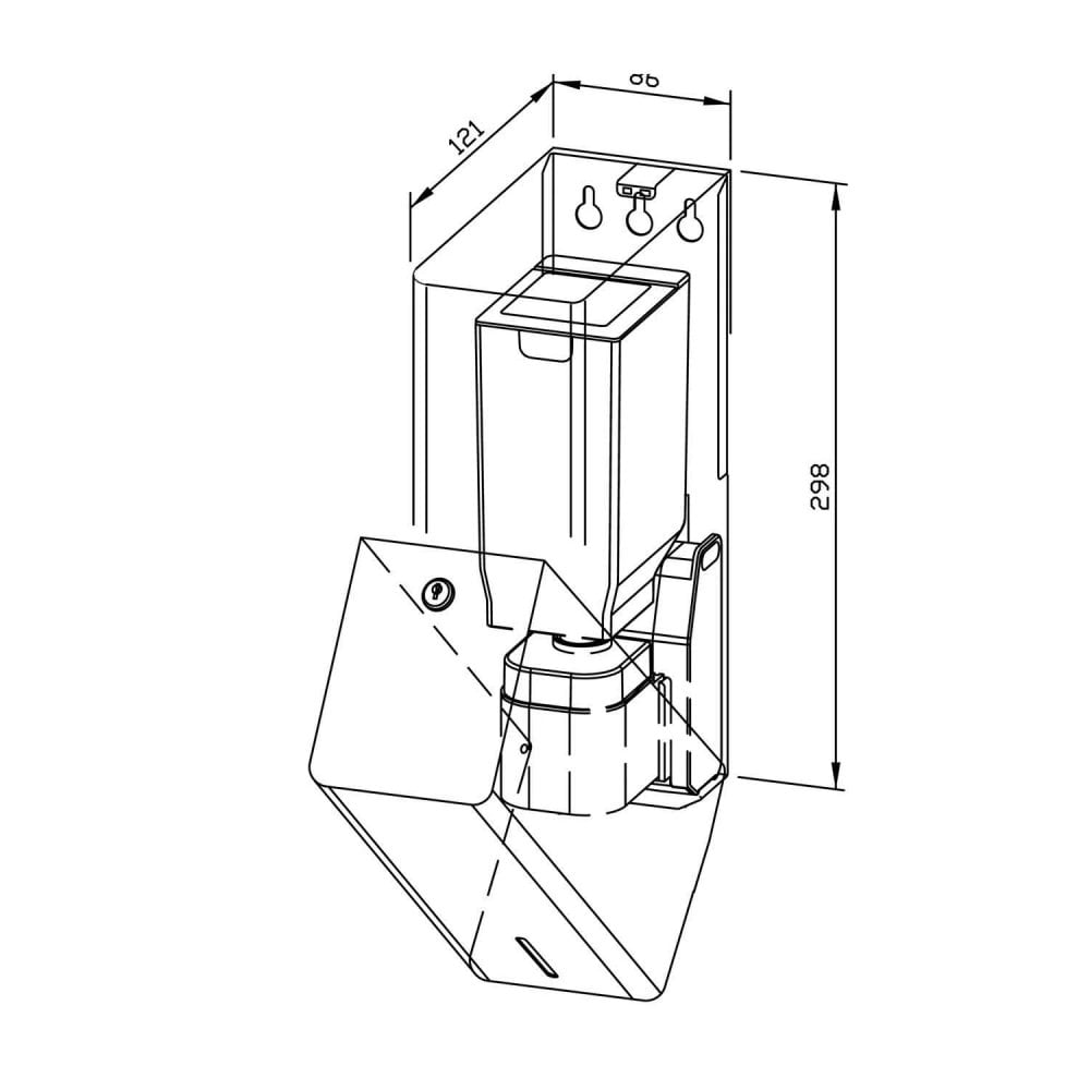 DP1102E Dolphin Prestige Touch Free 850ml 316 Stainless Steel Soap Dispenser