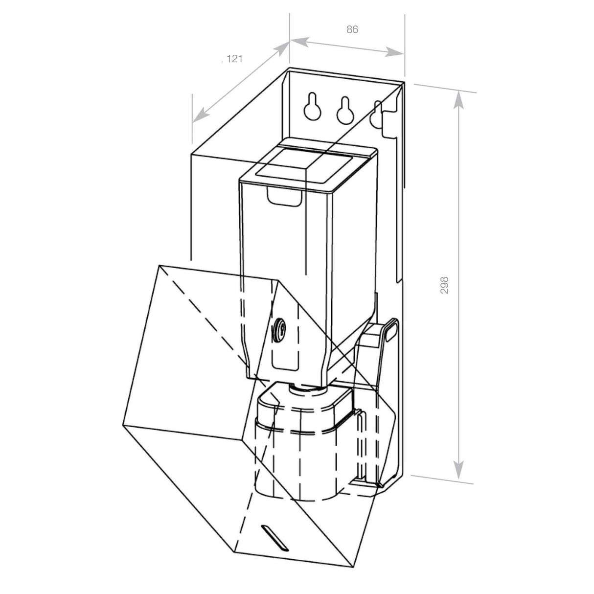 DP1106E Dispenser di sapone liquido Dolphin Prestige Touch Free da 850 ml in acciaio inossidabile 316