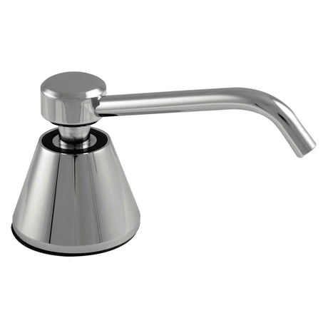 Dolphin Counter Mounted 500ml Chrome Plated Brass Soap Dispenser with Bent Spout