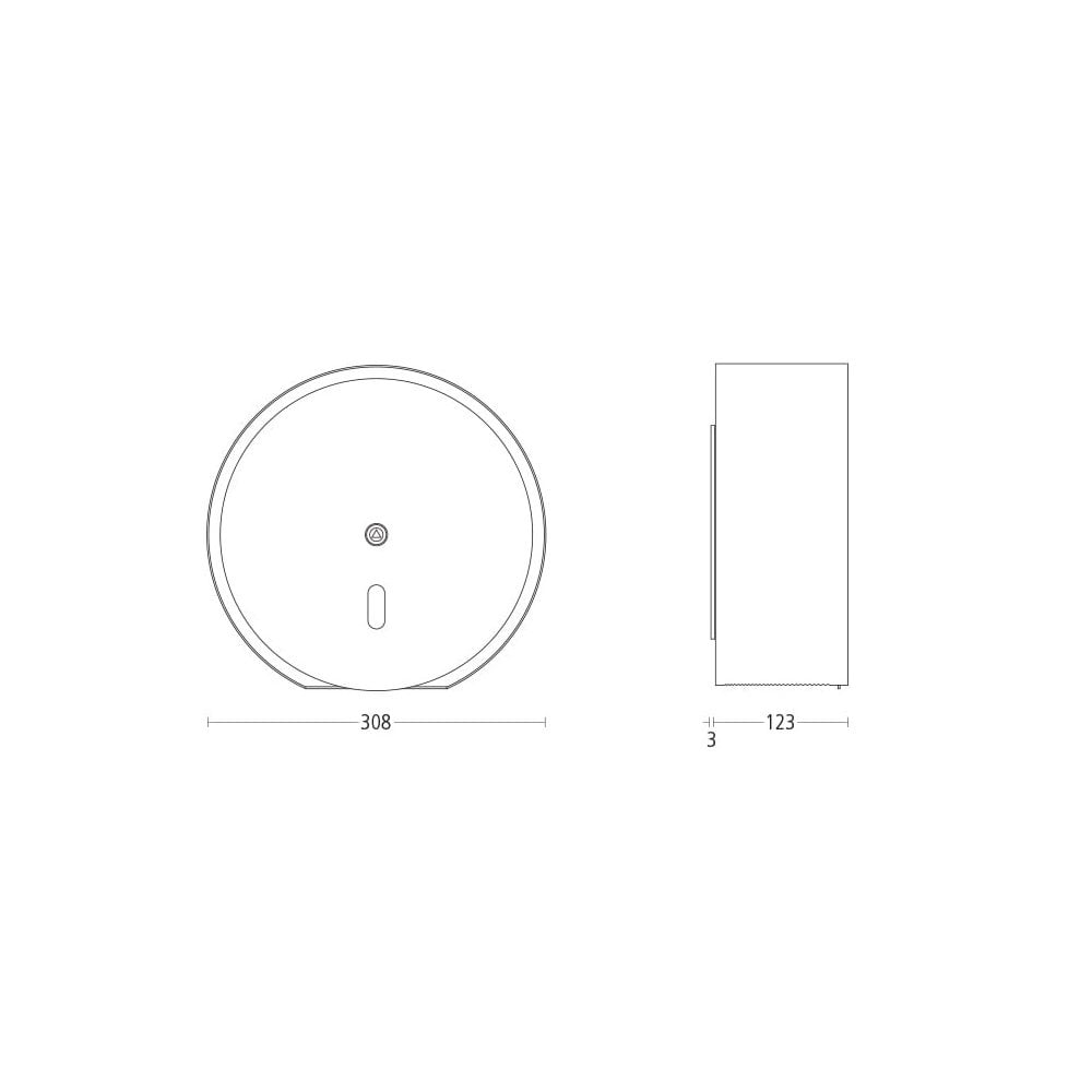 SS2443 - Allgood Modric Series 316 Stainless Steel Maxi Toilet Roll Dispenser