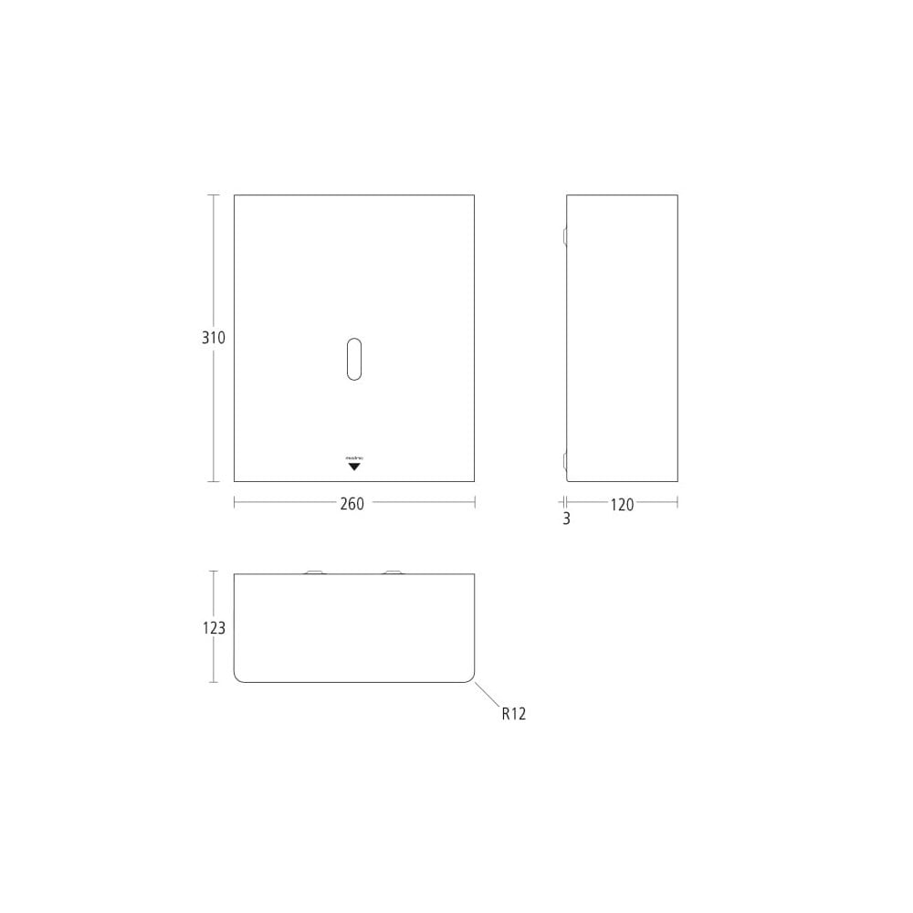 SS2462 - Allgood Modric Series 316 Stainless Steel Surface Mounted Paper Towel Dispenser