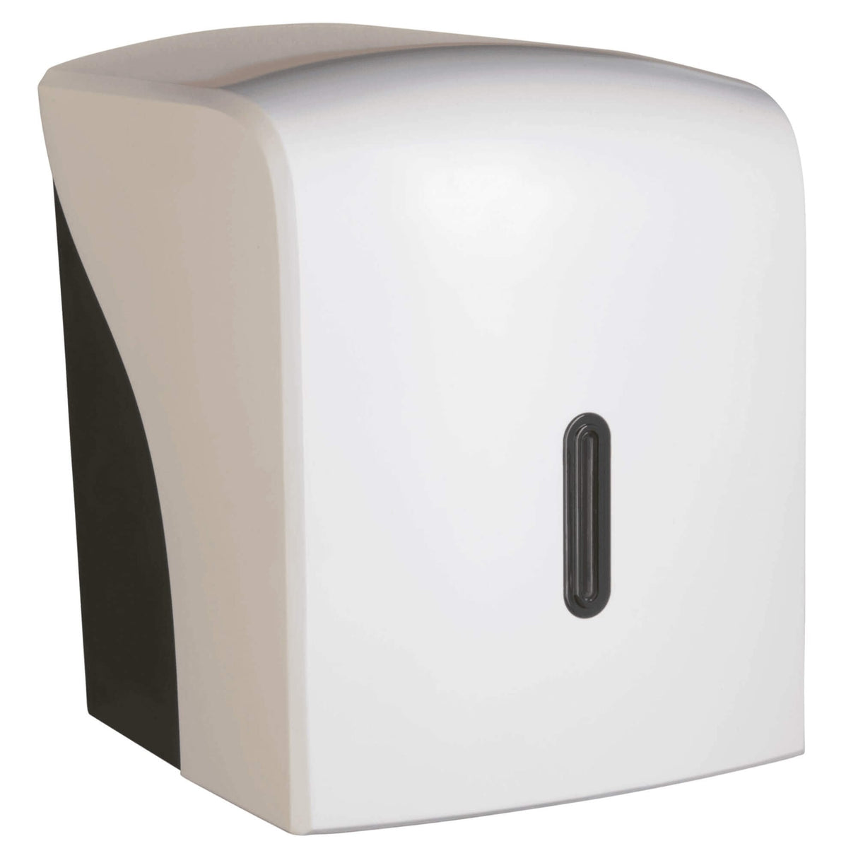 Dispenser di asciugamani di carta bianca satinata con alimentazione centrale in plastica ABS Vivo Halo