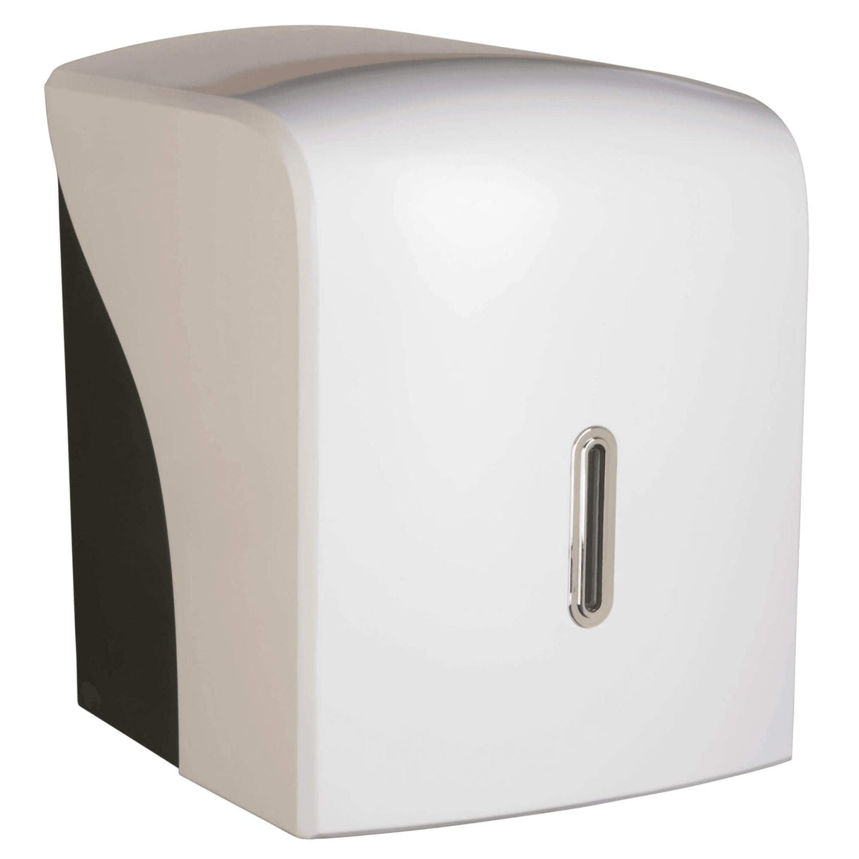 Dispenser di asciugamani di carta bianca satinata con alimentazione centrale in plastica ABS Vivo Halo