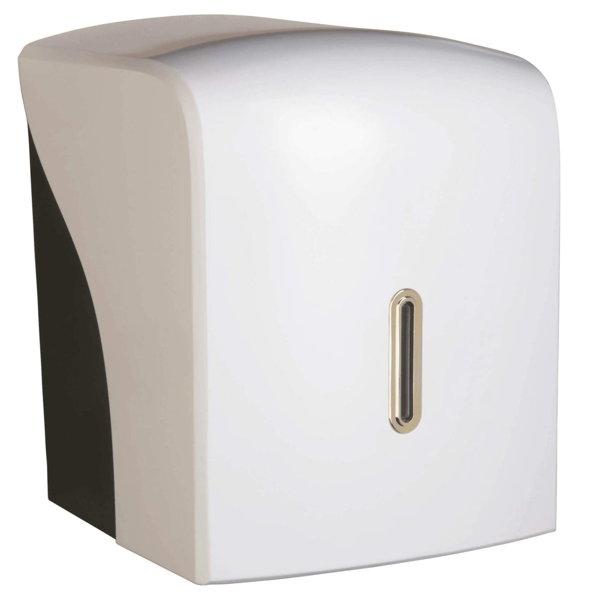 Dispenser di asciugamani di carta bianca satinata con alimentazione centrale in plastica ABS Vivo Halo