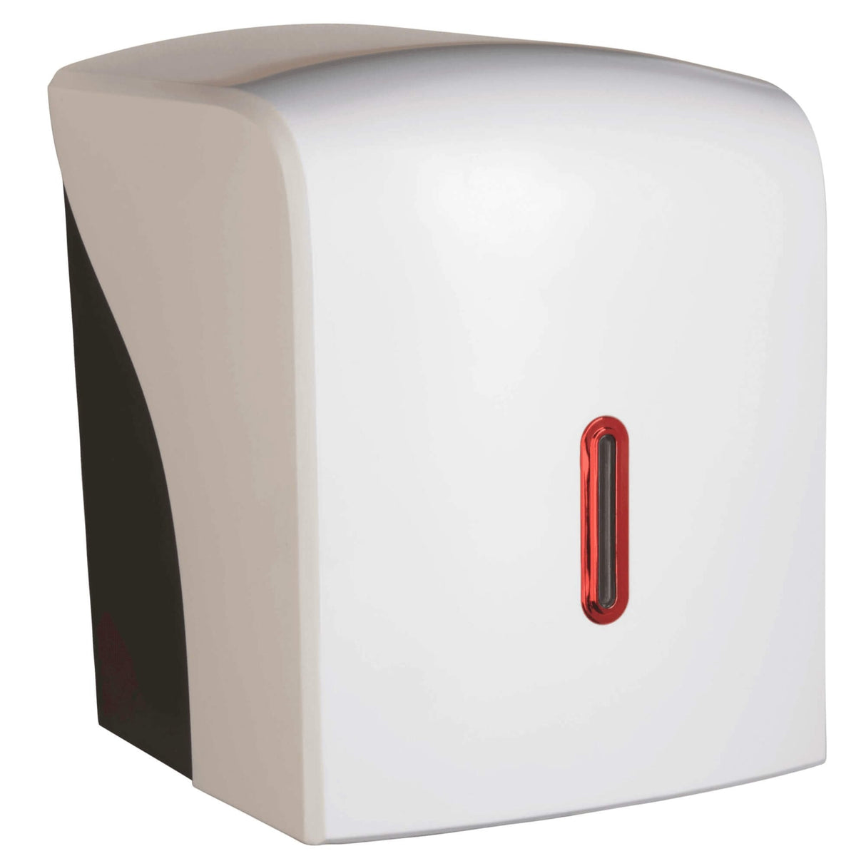 Dispenser di asciugamani di carta bianca satinata con alimentazione centrale in plastica ABS Vivo Halo