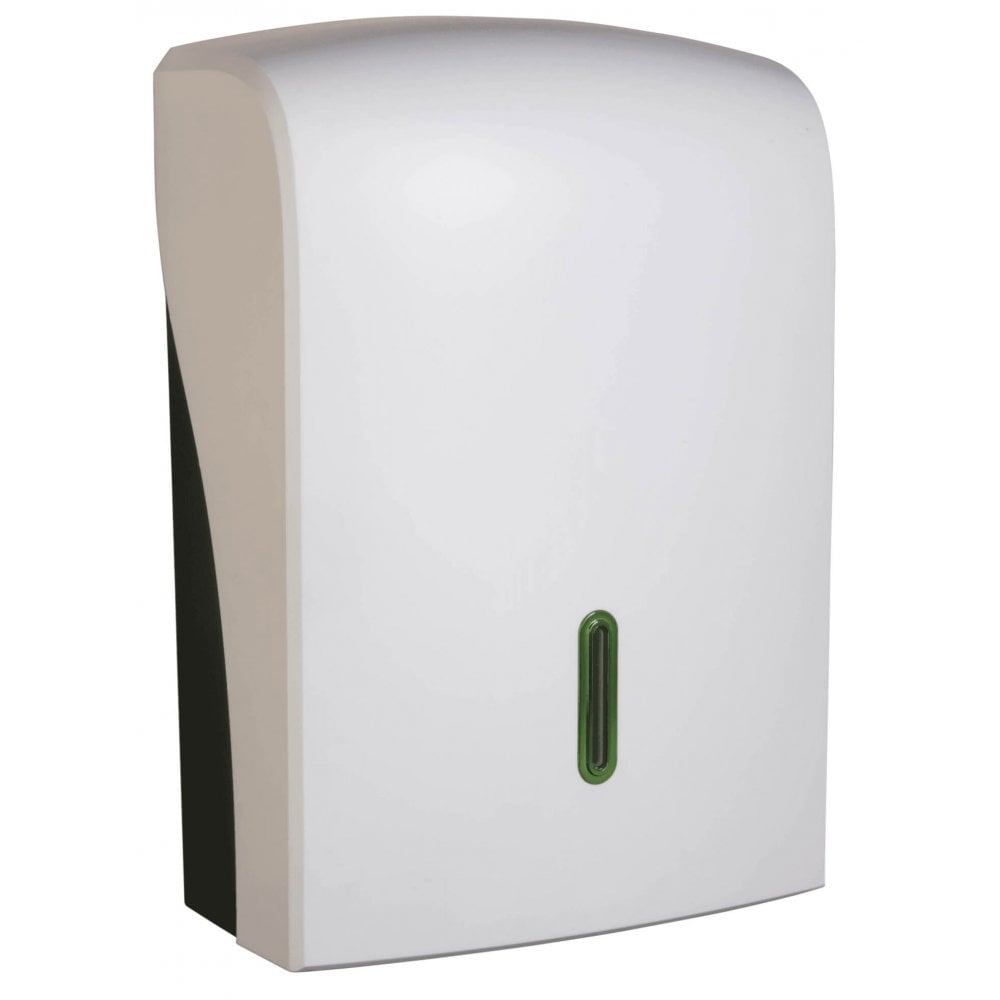 Vivo Halo Series Distributeur de serviettes en papier blanc satiné en plastique ABS