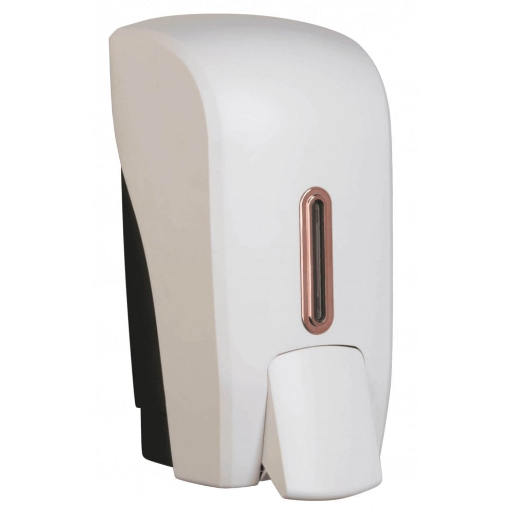 Vivo Halo Series ABS Plastic 1LTR Satin White Liquid Soap Dispenser