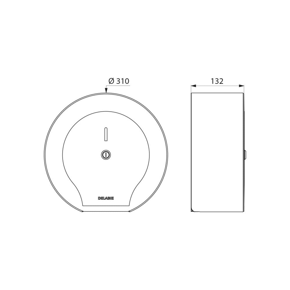 510910 DELABIE 304 Grade Stainless Steel Toilet Paper Dispenser