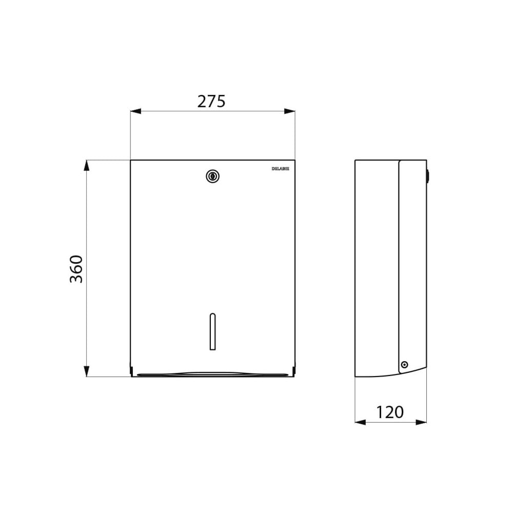 510601 DELABIE Stainless Steel Wall Mounted Paper Towel Dispenser