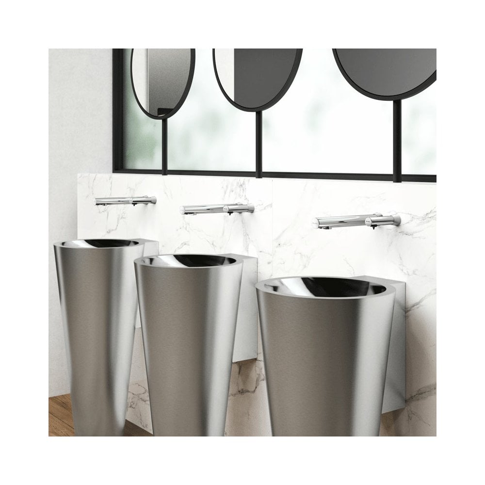 379MCH DELABIE BINOPTIC Cross Wall Mains Supplied Wall Mounted Electronic Mixer Tap