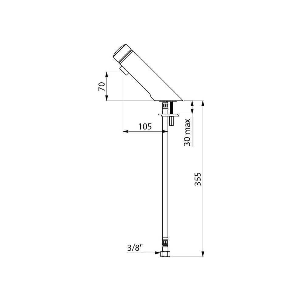794100 DELABIE TEMPOMIX 3 Soft Touch Time Flow Mixer Tap