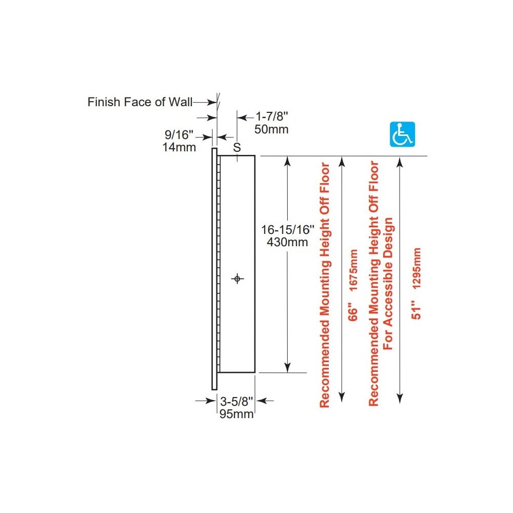 B-35903 TowelMate® Recessed Paper Towel Dispenser