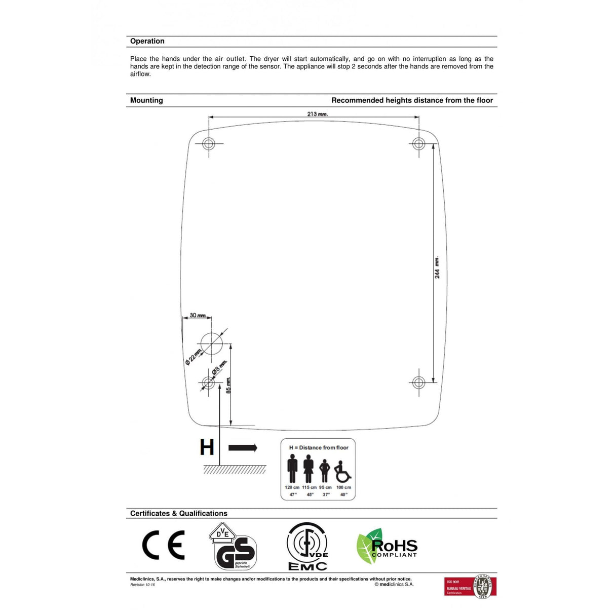 Asciugamani Mediflow®