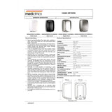 Mediclinics Machflow Plus HEPA & Ioniser Hand Dryer - Brushed Satin M09ACS-I