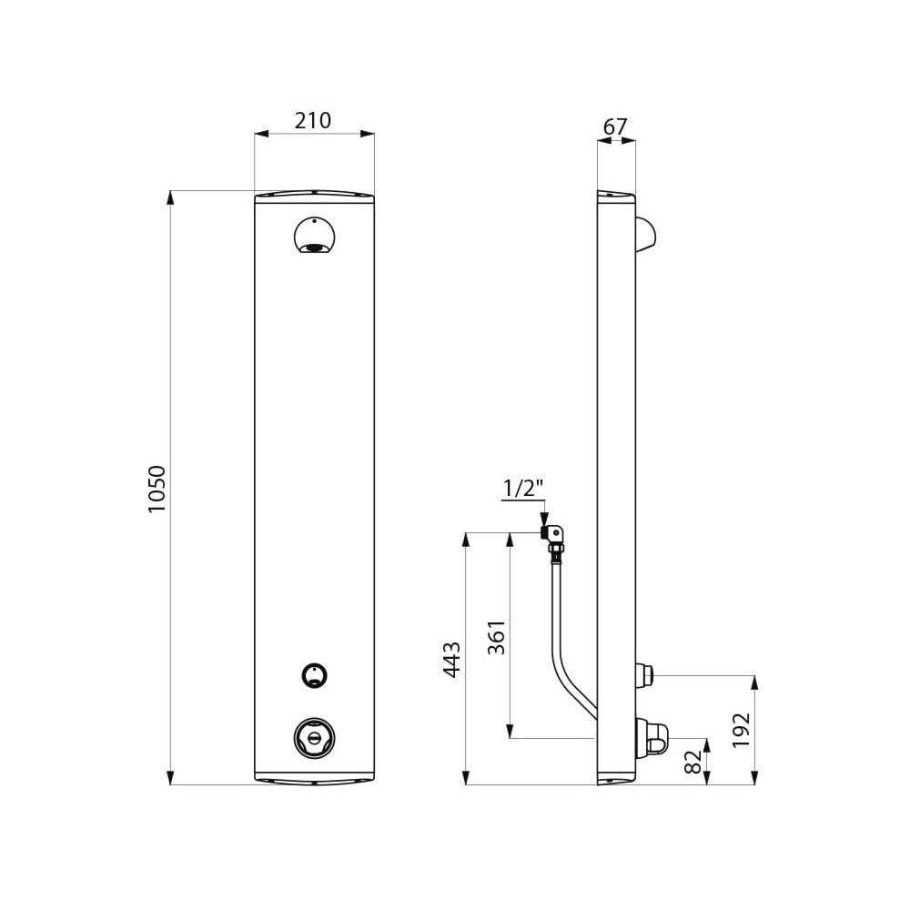 792310UK DELABIE SECURITHERM Thermostatic Time Flow Shower Panel
