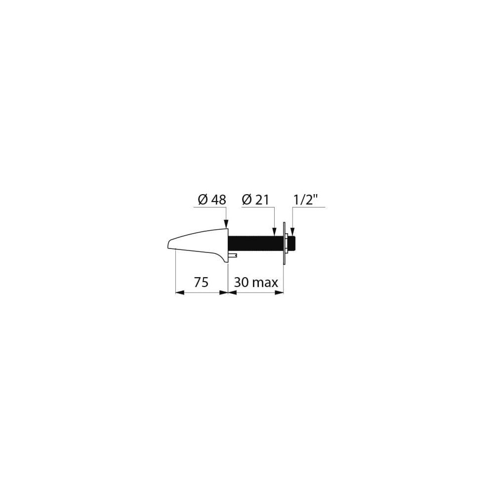 942040 DELABIE Bec Fixe Traverse Laiton Massif