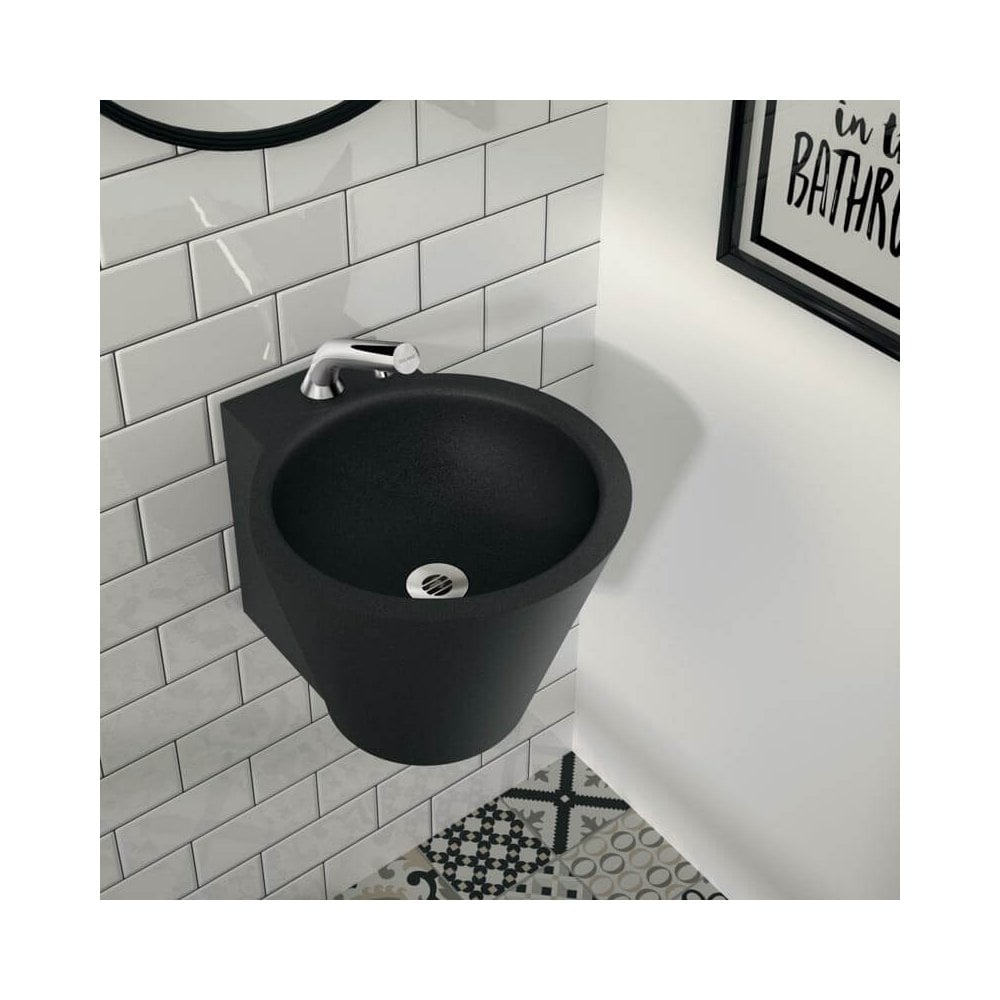 MINI BAILA Ø375 Stainless Steel Basin with Ø35 Centre Tap Hole 121180 / 121180BK