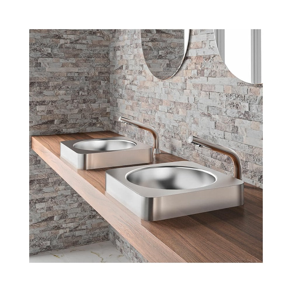 QUADRA 304 Stainless Steel Countertop Basin 380x380 120650 / 120650BK
