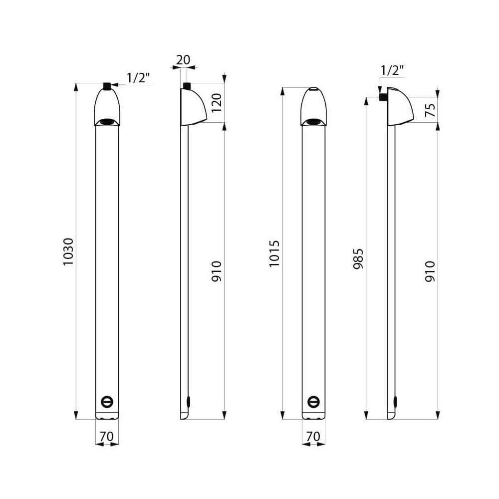 SPORTING 2 Time Flow Shower Panel 714700