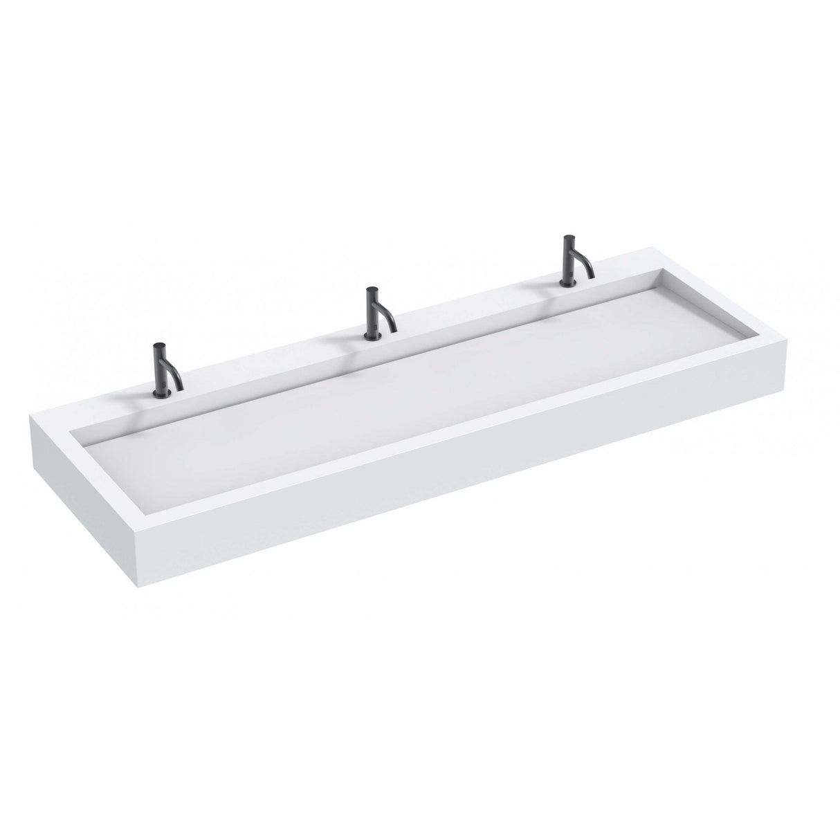 The Monolith S, M or L Series Wall Mounted Wash Basin L.1800mm (300, 450 or 600mm Depth)
