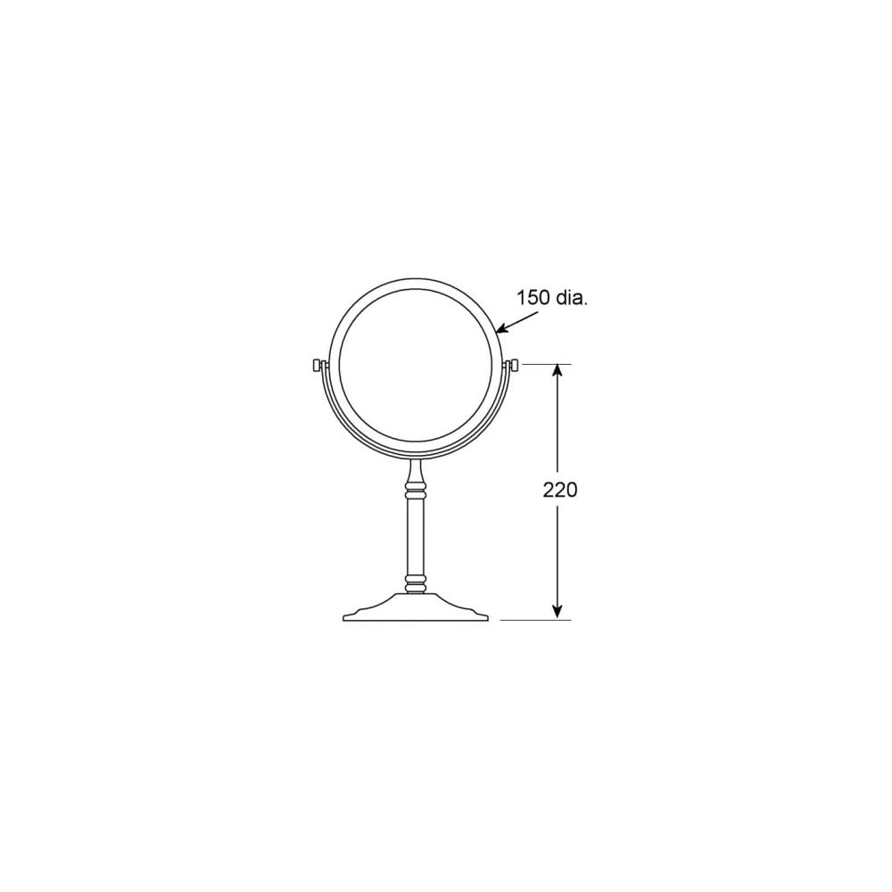 Free-Standing Double Sided Mirror Ø150mm