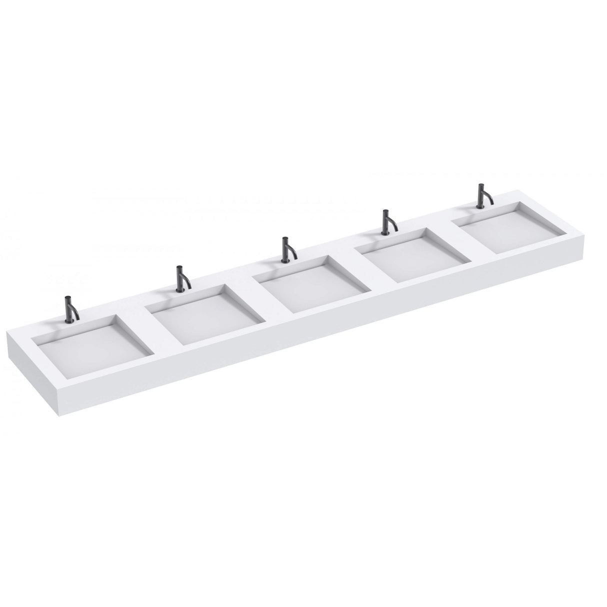 The Monolith M+ or L+ Series Wall Mounted Wash Basin L.3000mm (450 or 600mm Depth)