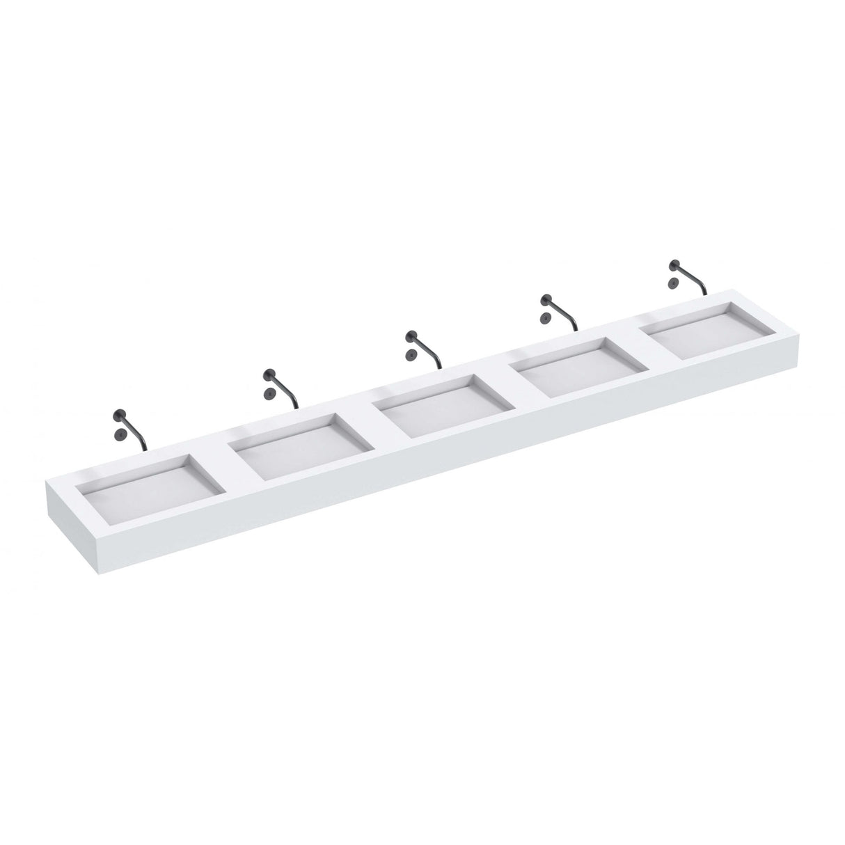 The Monolith M+ or L+ Series Wall Mounted Wash Basin L.3000mm (450 or 600mm Depth)