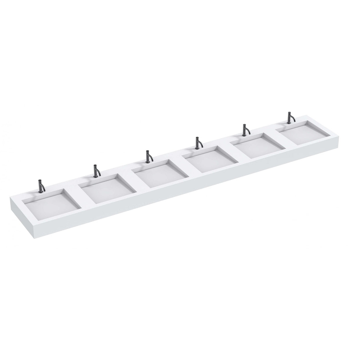 The Monolith M+ or L+ Series Wall Mounted Wash Basin L.3600mm (450 or 600mm Depth)