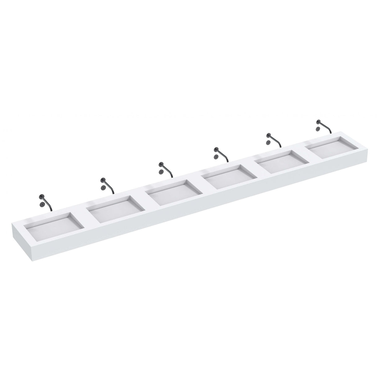 The Monolith M+ or L+ Series Wall Mounted Wash Basin L.3600mm (450 or 600mm Depth)