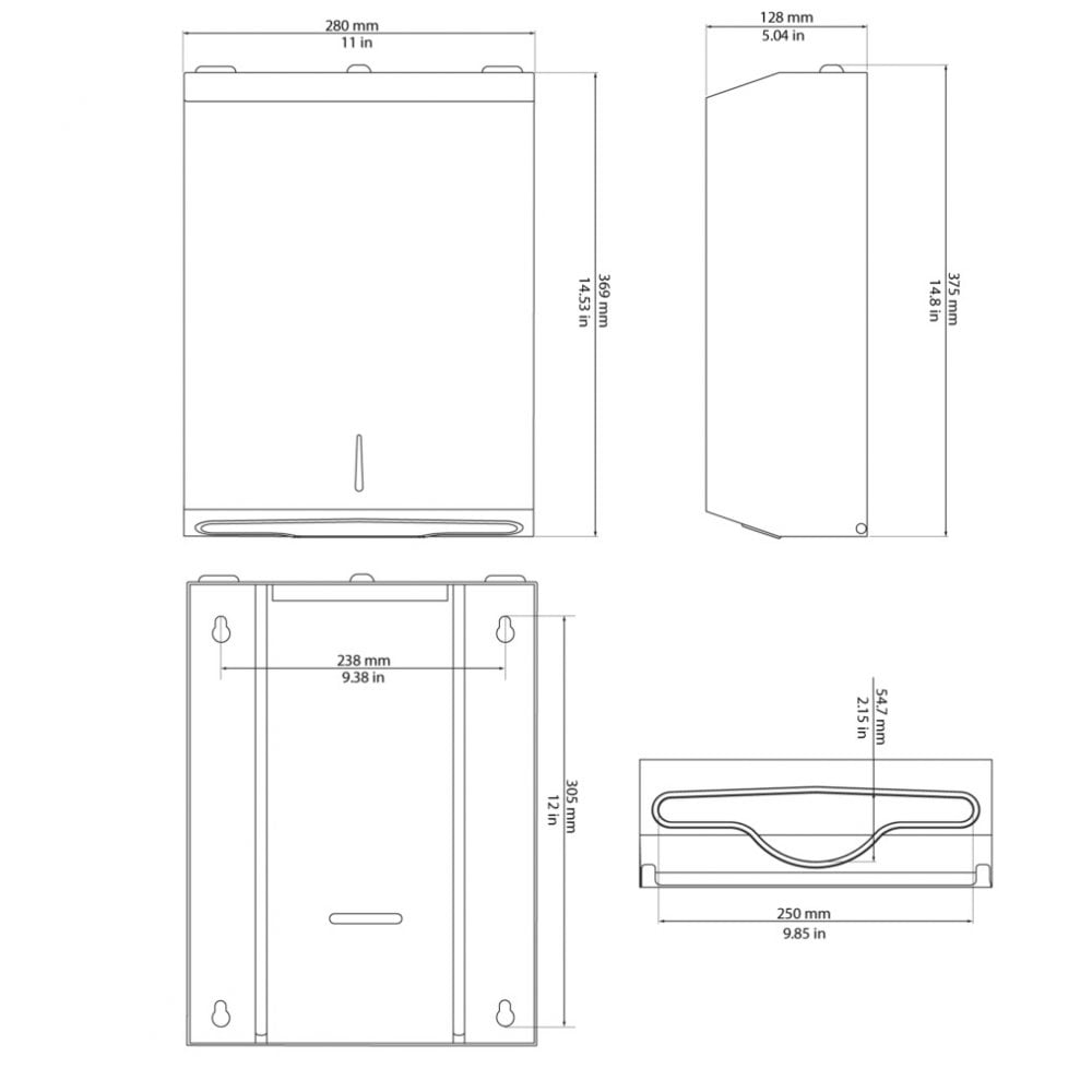 Wall-Mounted Paper Towel Dispenser TSL.735