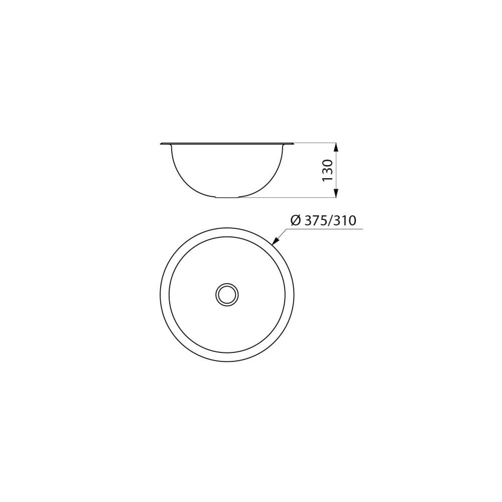 HEMI Ø310 Stainless Steel Inset Basin 120470