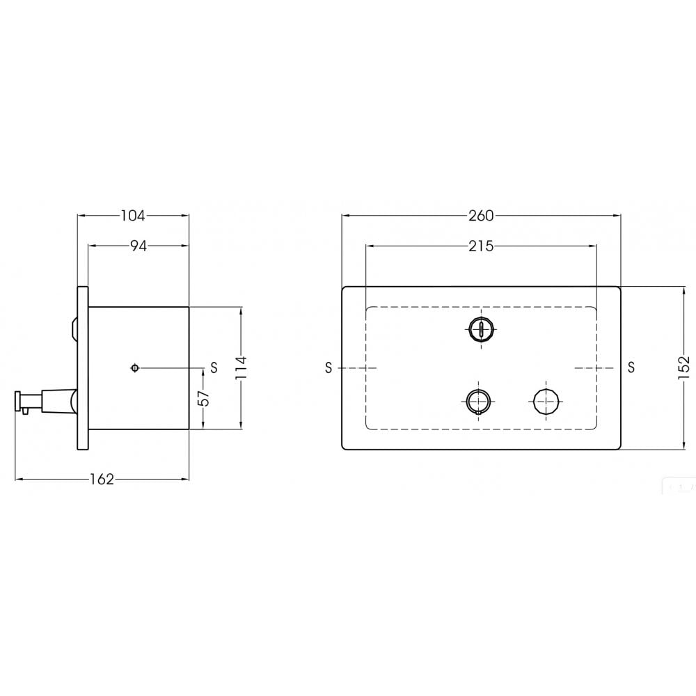 Mediclinics Recessed 1400ML Stainless Steel Liquid Soap Dispenser
