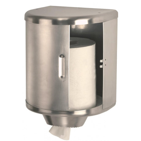 Mediclinics Wall Mounted Stainless Steel Centre Feed Roll Dispenser