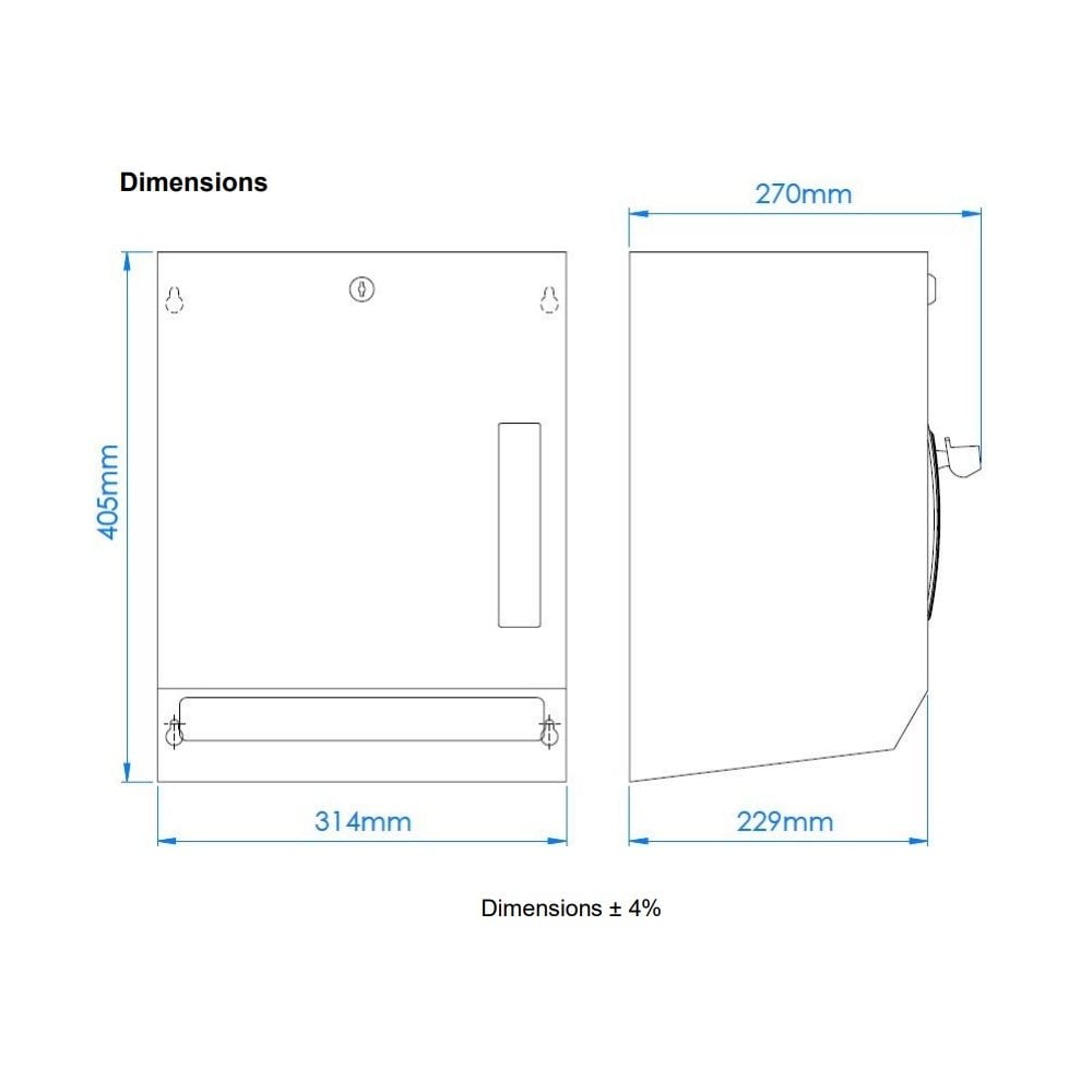 Mediclinics Wall Mounted Lever Operated Paper Towel Dispenser