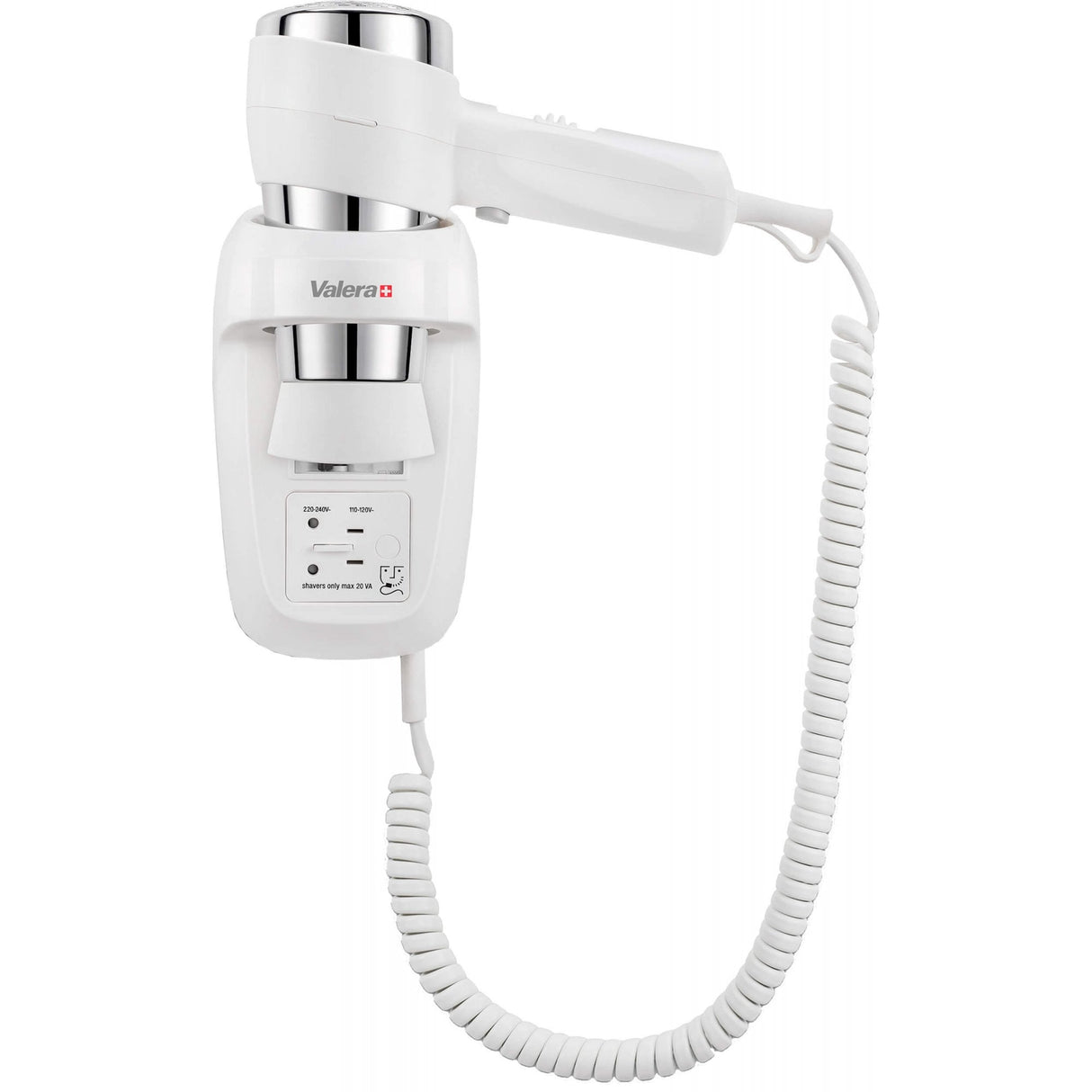 EPAVBW-S Valera 1600W Action Wall Mounted Hair Dryer with Shaver Socket