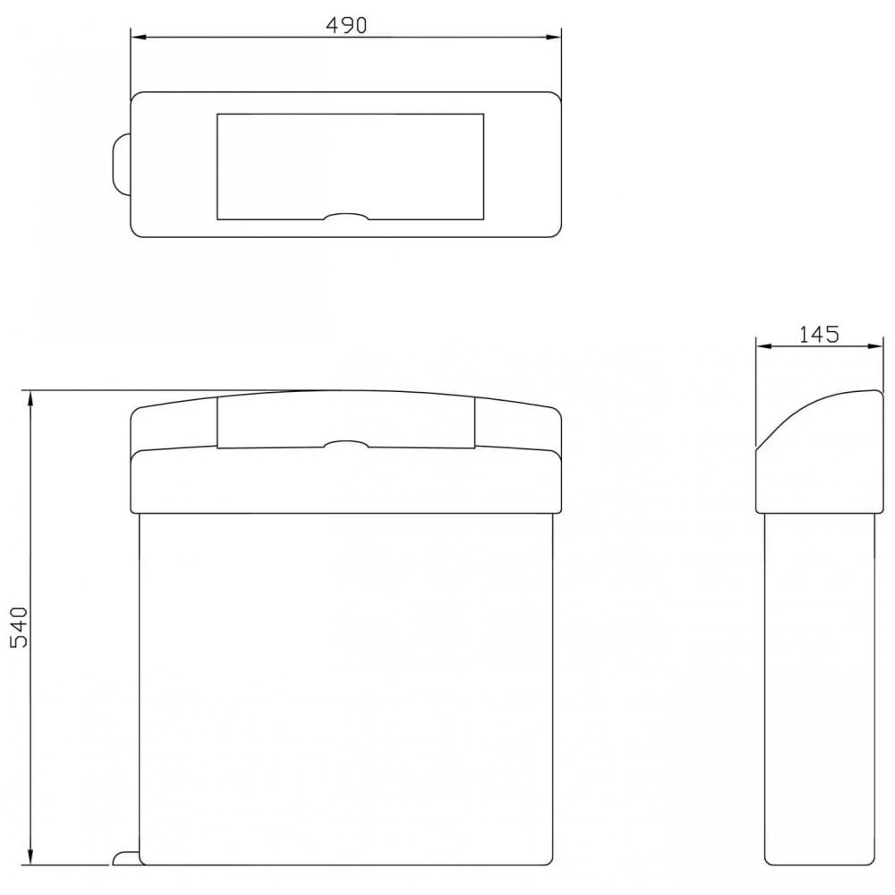 Dolphin 25L Pedal Operated Slim Sanitary Bin