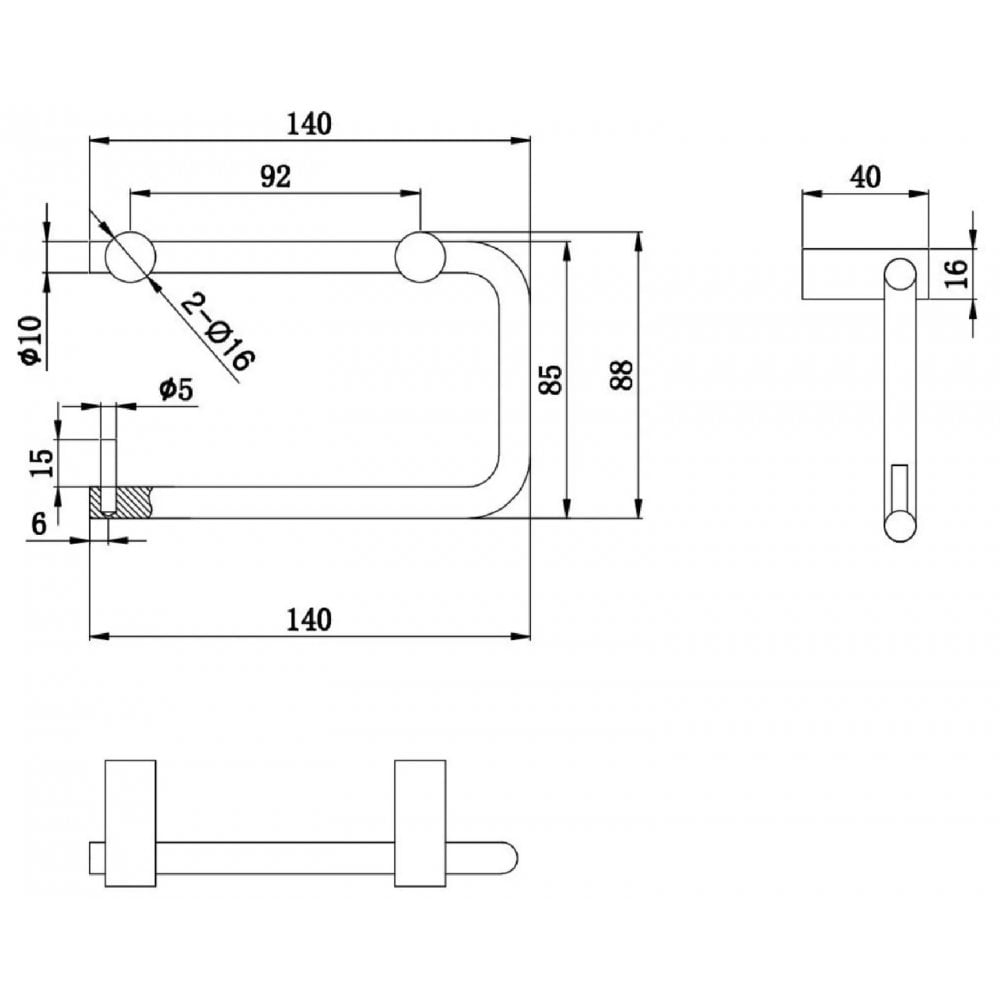 BC271-1 / BC271-1B Dolphin Wall Mounted Single Toilet Roll Holder
