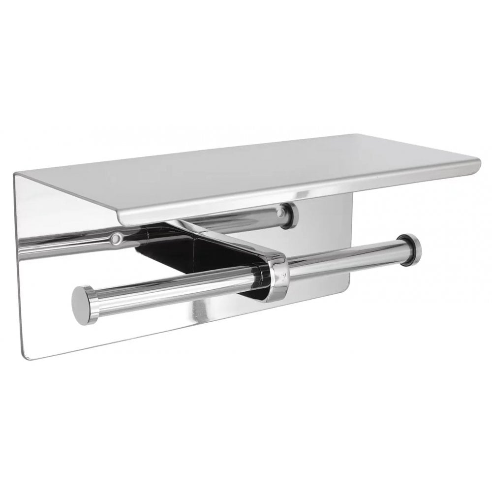 BC269S / BC269PSS Dolphin Double Toilet Roll Holder with Shelf