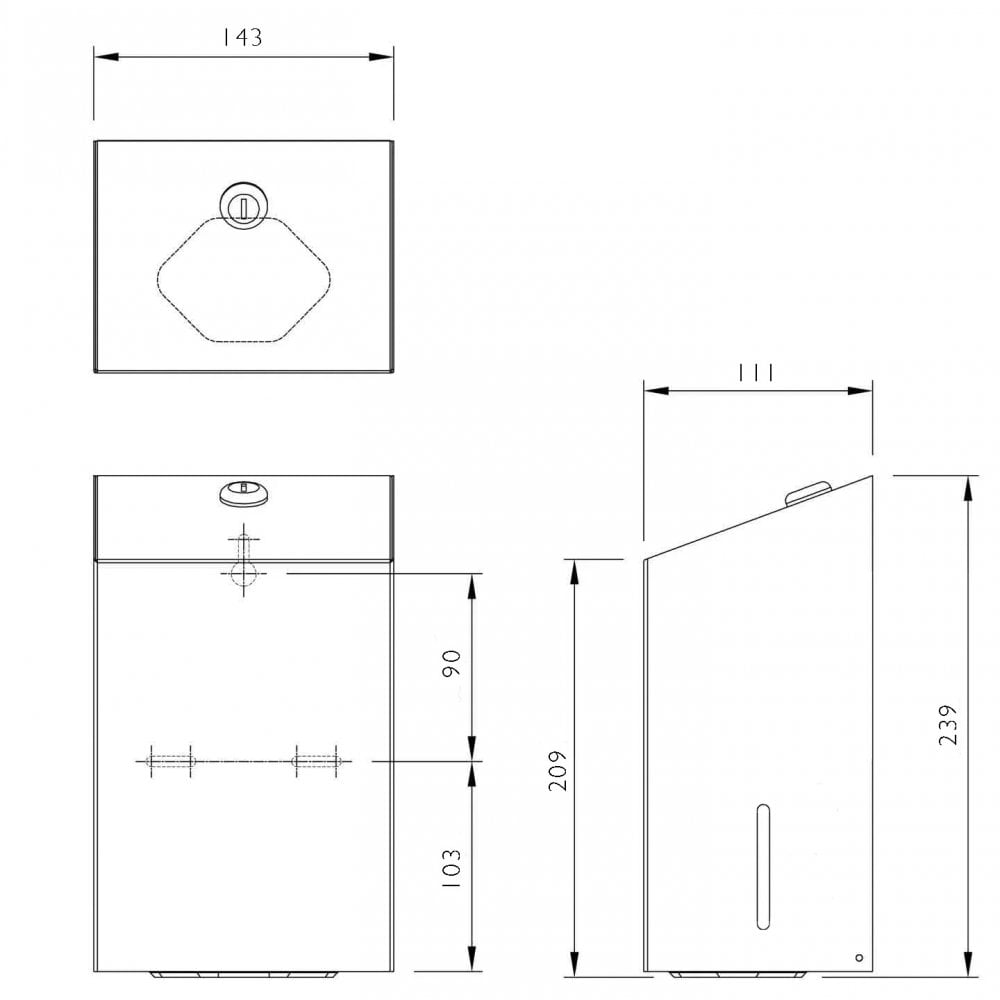 BC4302 Dolphin Bulk Pack DOC-M Inter-leaved Toilet Tissue Dispenser