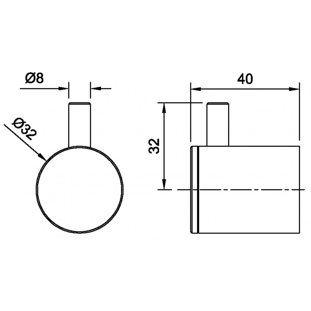 13.1657 Dolphin Large Stainless Steel Robe Hook